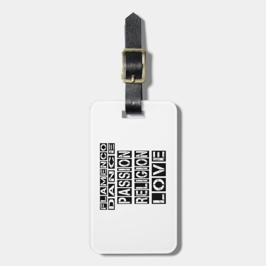 Flamenco-Design Bagagelabel (Voorkant verticaal)
