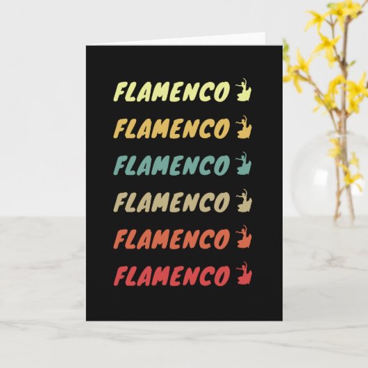 Flamenco Flamenco Flamenco Kaart (Gele Bloem)