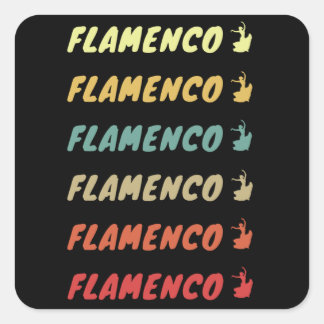 Flamenco Flamenco... Vierkante Sticker