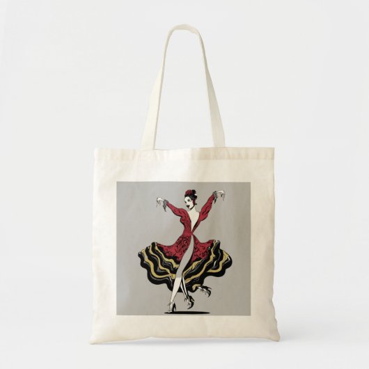 Flamenco Geïnspireerde Canvas tas, Passie in de Da Tote Bag (Voorkant)