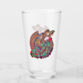 Flamenco glazen beker (Achterkant)