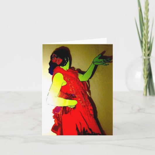 Flamenco handgevouwen uitnodiging (Voorkant)