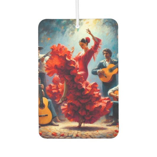 Flamenco Hoge Mode Latina Danser Latijns Spaans Luchtverfrisser (Voorkant)