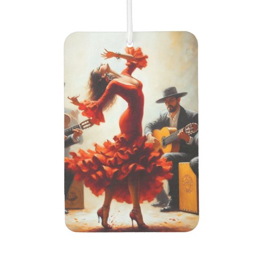 Flamenco Hoge Mode Latina Danser Latijns Spaans Luchtverfrisser (Voorkant)