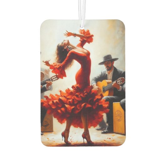 Flamenco Hoge Mode Latina Danser Latijns Spaans Luchtverfrisser (Achterkant)