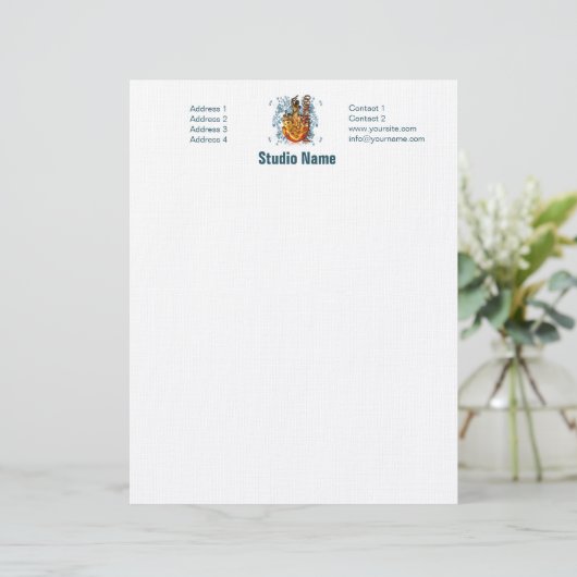 Flamenco II - Letterhead Gepersonaliseerd Briefhoofd (Staand voorkant)