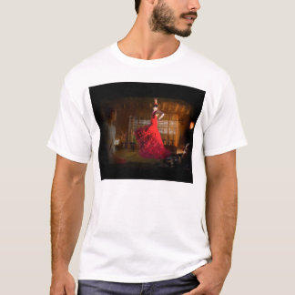 Flamenco in een Tea House T-shirt