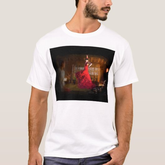Flamenco in een Tea House T-shirt (Voorkant)