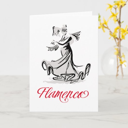 Flamenco Kaart (Gele Bloem)