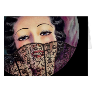 Flamenco Lace Fan Beauty/Glamor Ad c1933