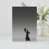 Flamenco Latijn Dance Party Gray Black Ombre Kaart (Staand voorkant)