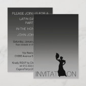 Flamenco Latijn Dance Party Gray Black Ombre Kaart (Voorkant / Achterkant)