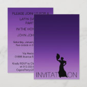 Flamenco Latijnse Dance Partij Paarse Lavanda Ombr Kaart (Voorkant / Achterkant)