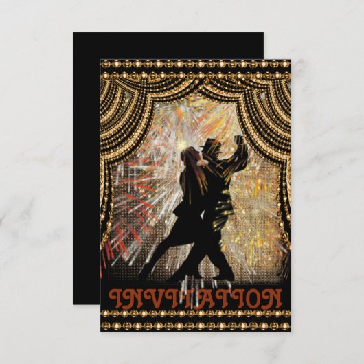 Flamenco Latijnse Dance uitnodiging (Voorkant / Achterkant)