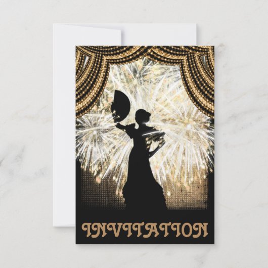 Flamenco Latijnse Dance uitnodiging (Voorkant)