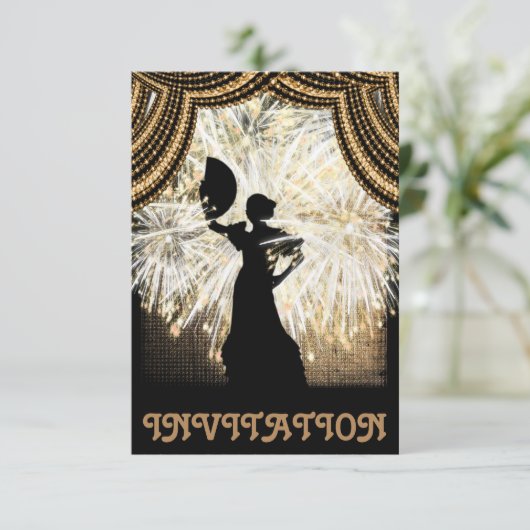 Flamenco Latijnse Dance uitnodiging (Staand voorkant)