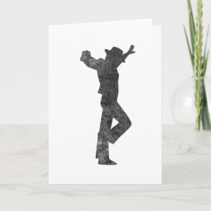 Flamenco Mannelijke Danser Black Distressed Kaart
