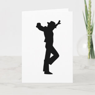 Flamenco Mannelijke danser Zwart Kaart