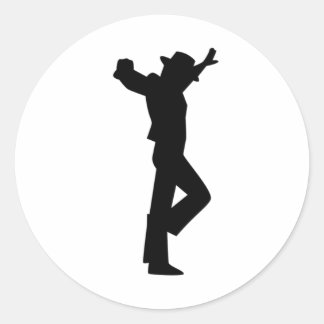 Flamenco Mannelijke danser Zwart Ronde Sticker