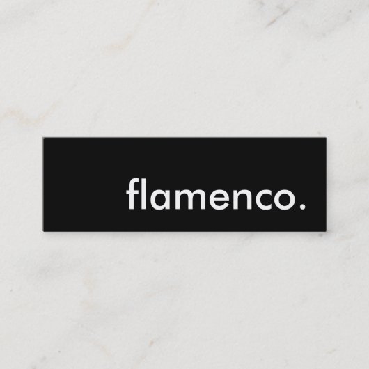 flamenco mini visitekaartje (Voorkant)