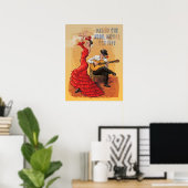 Flamenco Passion - Spaans Poster voor Kunst (Thuiskantoor)