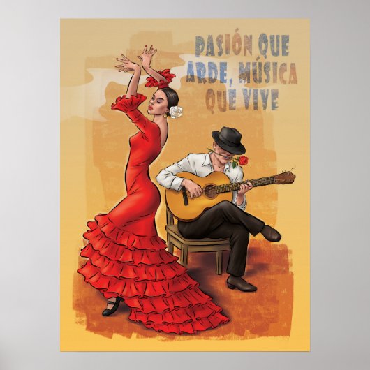 Flamenco Passion - Spaans Poster voor Kunst (Voorkant)