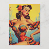  Flamenco Pin Up Briefkaart (Voorkant)