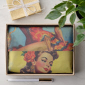  Flamenco Pin Up Tissuepapier (Geschenk)