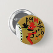 Flamenco Ronde Button 5,7 Cm (Voorkant /achterkant)