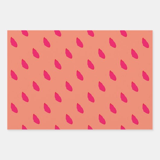 Flamenco schaduw inpakpapier Flat Sheet Set van 3 (Voorkant 3)