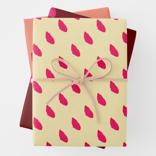 Flamenco schaduw inpakpapier Flat Sheet Set van 3 (In situ)