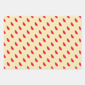 Flamenco schaduw inpakpapier Flat Sheet Set van 3 (Voorkant)