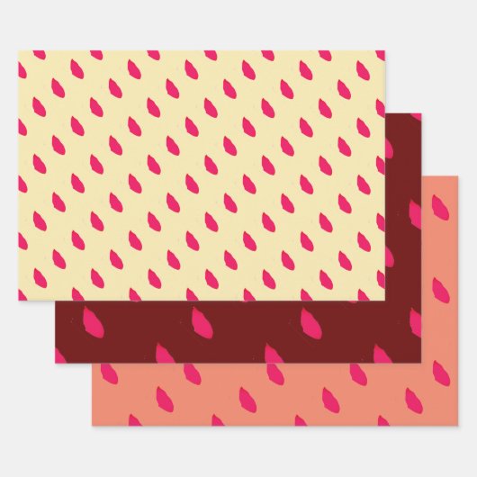 Flamenco schaduw inpakpapier Flat Sheet Set van 3 (Set)