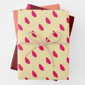 Flamenco schaduw inpakpapier Flat Sheet Set van 3 Vel (In situ)