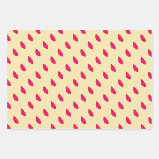 Flamenco schaduw inpakpapier Flat Sheet Set van 3 Vel (Voorkant)