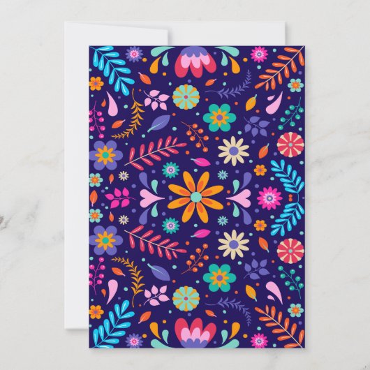 Flamenco Thema Verjaardagsfeest Uitnodiging (Achterkant)