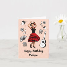Flamenco Theme - Cute Dancer Doll Birthday of enig