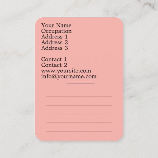 Flamenco - Visitekaartje (Achterkant)