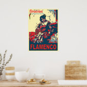 Flamenco, voeg toe geef tekst uit, poster (Keuken)