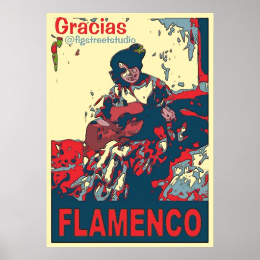 Flamenco, voeg toe geef tekst uit, poster (Voorkant)