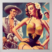  Flamenco Vrouw Poster (Voorkant)