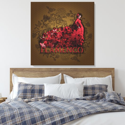 Flamenco - Wrapped Canvas Afdruk (Insitu (Slaapkamer))