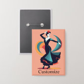 Flamencodanser Thunder_Cove Button (Voorkant / Achterkant)