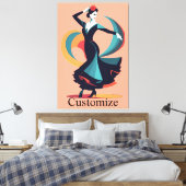 Flamencodanser Thunder_Cove Canvas Afdruk (Insitu (Slaapkamer))