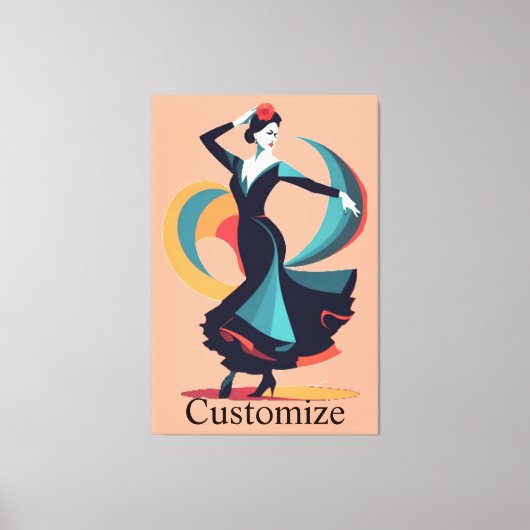 Flamencodanser Thunder_Cove Canvas Afdruk (Voorkant)