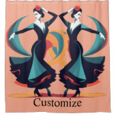 Flamencodanser Thunder_Cove Douchegordijn (Voorkant)