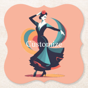 Flamencodanser Thunder_Cove Kartonnen Onderzetters