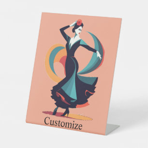Flamencodanser Thunder_Cove Reclamebord Met Voetstuk