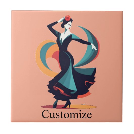 Flamencodanser Thunder_Cove Tegeltje (Voorkant)