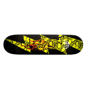 flamende bouten skateboard